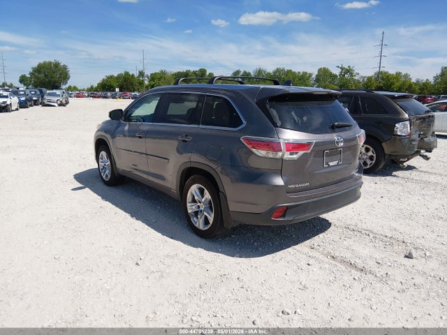 Продаж на аукціоні авто 2015 Toyota Highlander Limited V6, vin: 5TDDKRFH5FS124297, номер лоту: 44701239