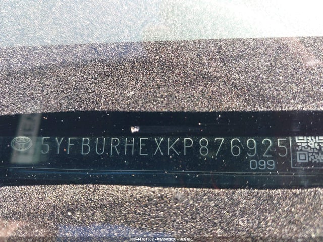 Продаж на аукціоні авто 2019 Toyota Corolla Le, vin: 5YFBURHEXKP876925, номер лоту: 44701332
