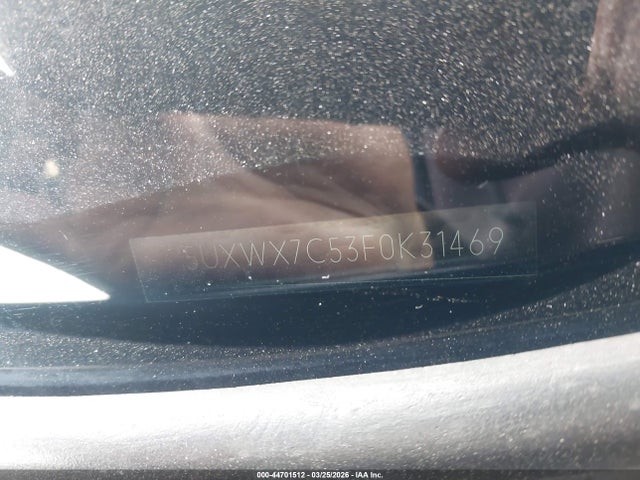 2015 Bmw X3 Xdrive35i მანქანა იყიდება აუქციონზე, vin: 5UXWX7C53F0K31469, აუქციონის ნომერი: 44701512