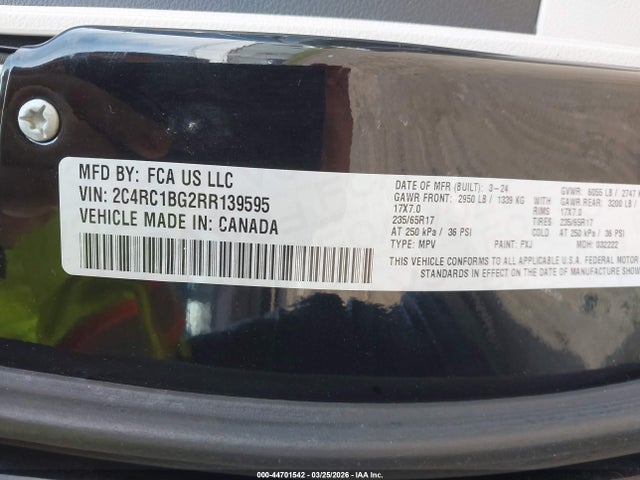 2024 CHRYSLER PACIFICA 2C4RC1BG2RR139595 Photo 8