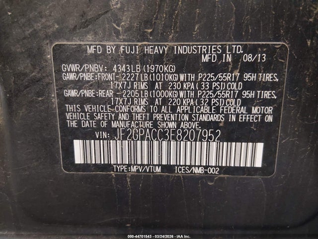 2014 SUBARU XV CROSSTREK JF2GPACC3E8207952 Photo 8