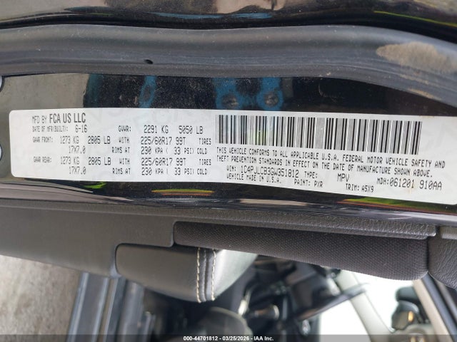 Aukcja sprzedaży 2016 Jeep Cherokee Latitude, vin: 1C4PJLCB3GW351812, numer aukcji: 44701812