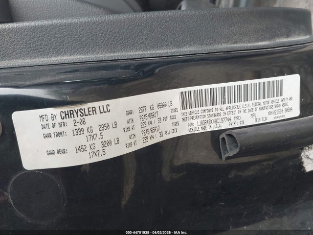 2008 JEEP GRAND CHEROKEE 1J8GR48K48C197744 Photo 8