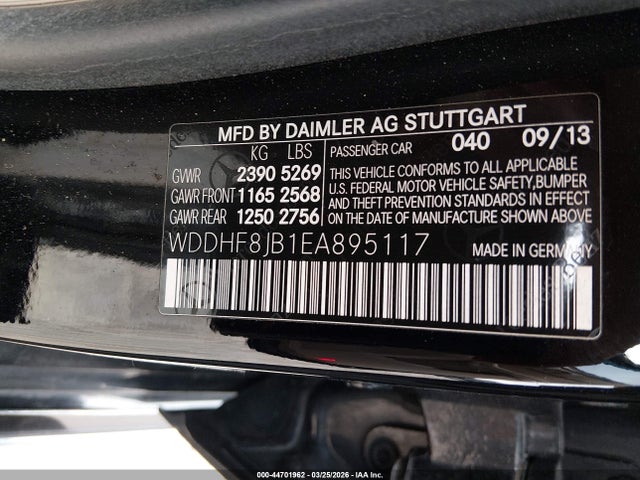 Aukcja sprzedaży 2014 Mercedes-benz E 350 4matic, vin: WDDHF8JB1EA895117, numer aukcji: 44701962