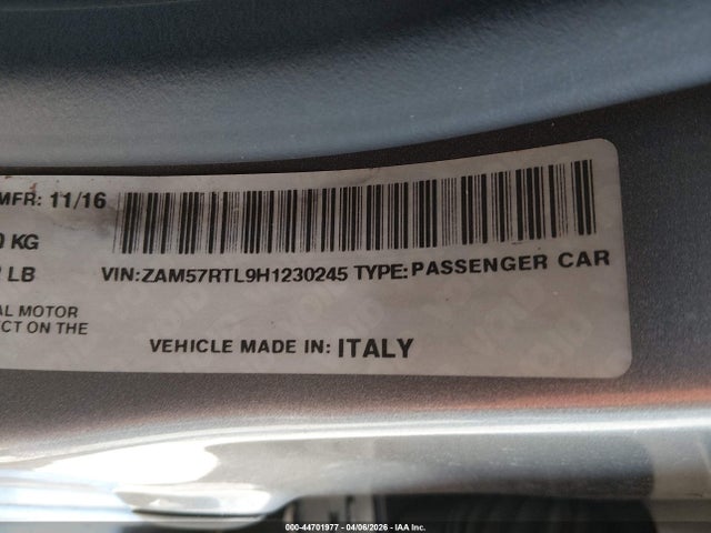 2017 MASERATI GHIBLI ZAM57RTL9H1230245 Photo 8