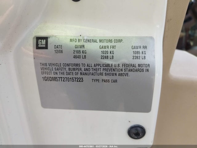 2007 CADILLAC CTS 1G6DM57T270157223 Photo 8
