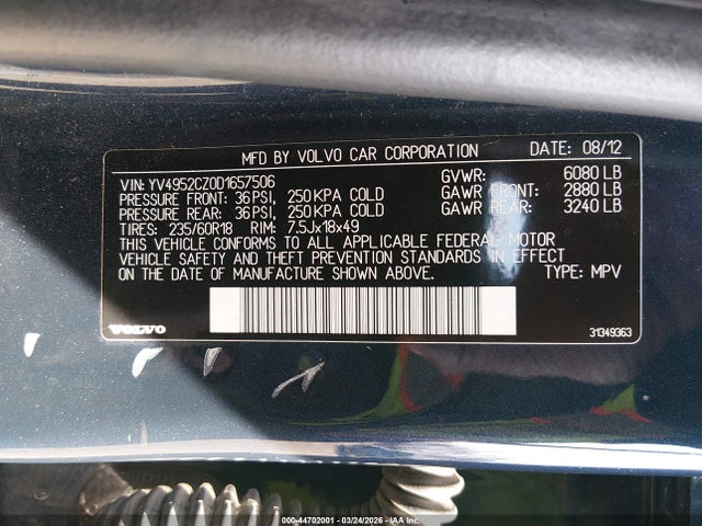 2013 VOLVO XC90 YV4952CZ0D1657506 Photo 8