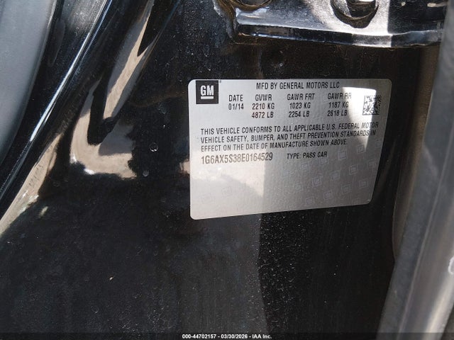 Продаж на аукціоні авто 2014 Cadillac Cts Luxury, vin: 1G6AX5S38E0164529, номер лоту: 44702157