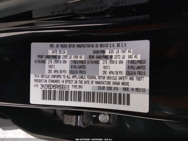 Продаж на аукціоні авто 2024 Mazda Cx-30 2.5 S Premium Package, vin: 3MVDMBDM6RM695818, номер лоту: 44702209