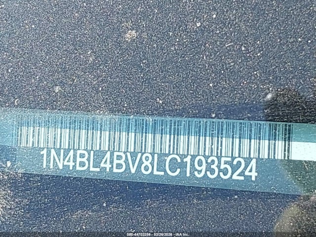 Продаж на аукціоні авто 2020 Nissan Altima S Fwd, vin: 1N4BL4BV8LC193524, номер лоту: 44702256