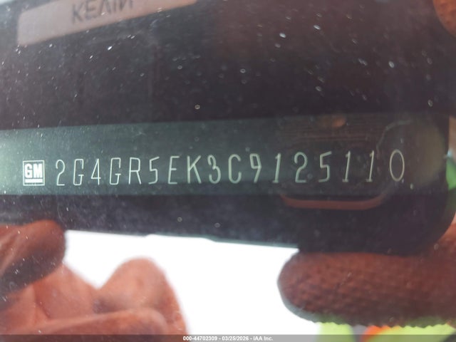 44702309 :رقم المزاد ، 2G4GR5EK3C9125110 vin ، 2012 Buick Regal مزاد بيع