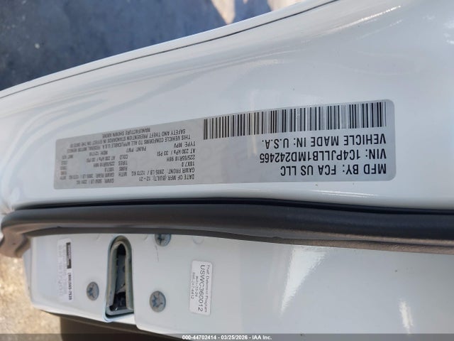 Aukcja sprzedaży 2021 Jeep Cherokee Altitude Fwd, vin: 1C4PJLLB1MD242465, numer aukcji: 44702414
