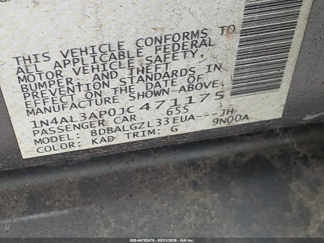 1N4AL3AP0JC471175 Nissan Altima 2.5 S