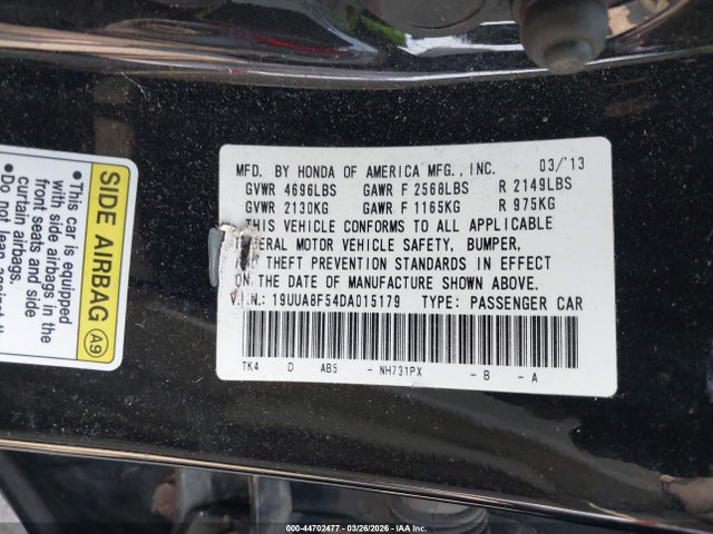 2013 ACURA TL 19UUA8F54DA015179 Photo 8