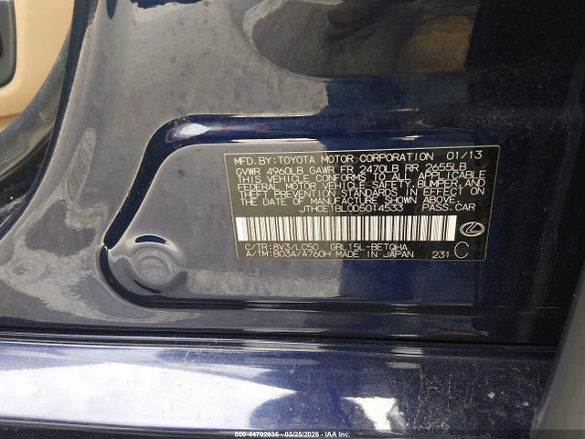 Aukcja sprzedaży 2013 Lexus Gs 350, vin: JTHCE1BL0D5014533, numer aukcji: 44702635