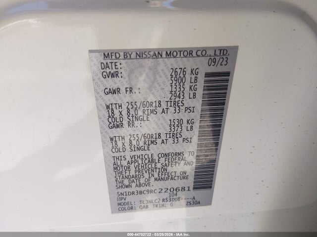 Nissan Pathfinder Sv 4wd 2024 5N1DR3BC9RC220681 Image 9