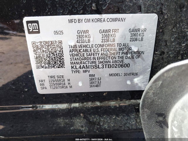 Aukcja sprzedaży 2026 Buick Encore Gx Preferred Fwd, vin: KL4AMBSL3TB020600, numer aukcji: 44702771