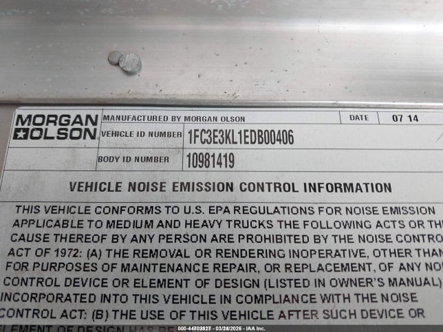 Ford E-350 Stripped 2014 1FC3E3KL1EDB00406 Image 9