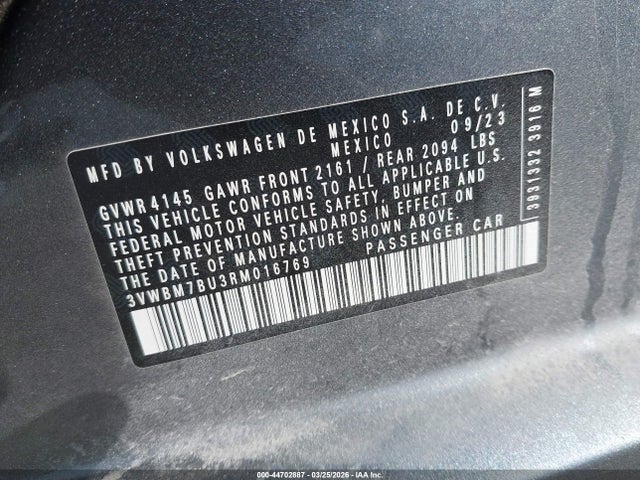 3VWBM7BU3RM016769 Volkswagen Jetta 1.5t Sport