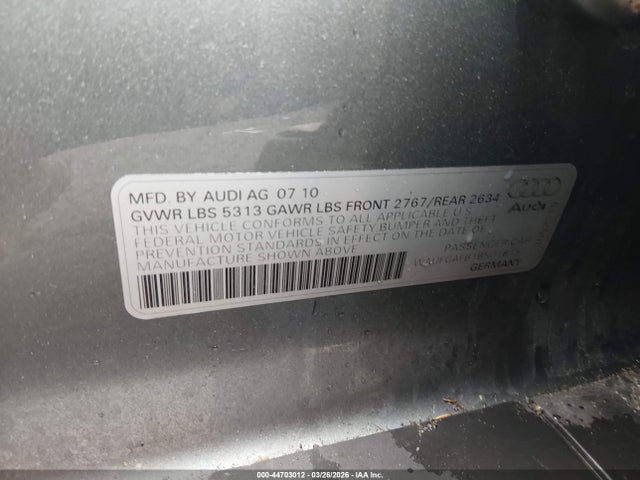 Продажа на аукционе авто 2011 Audi A6 3.0 Premium, vin: WAUFGAFB1BN018157, номер лота: 44703012