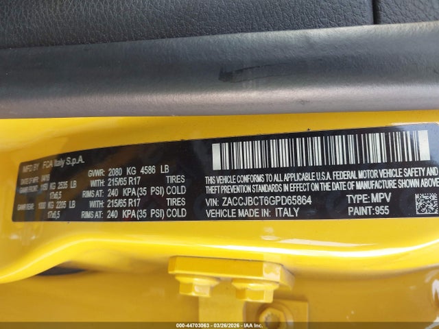 2016 JEEP RENEGADE ZACCJBCT6GPD65864 Photo 8