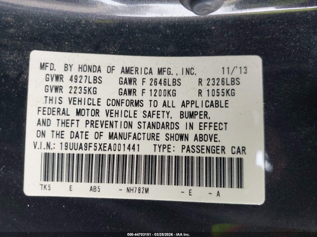 2014 ACURA TL 19UUA9F5XEA001441 Photo 8