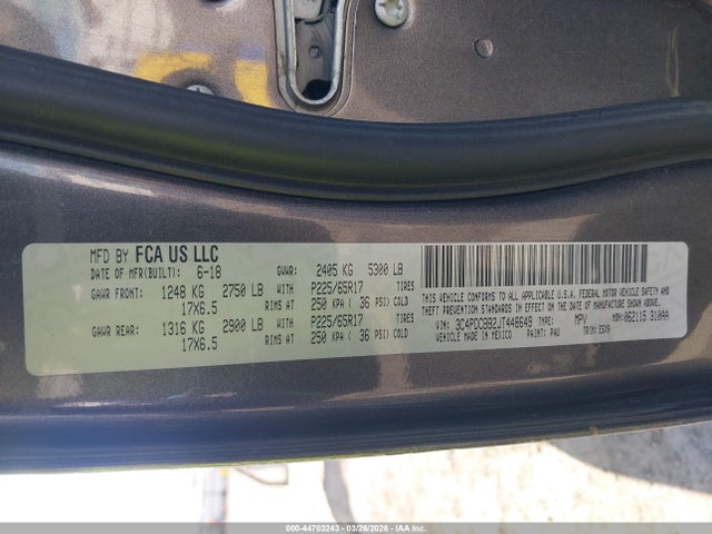 2018 DODGE JOURNEY 3C4PDCBB2JT448649 Photo 8