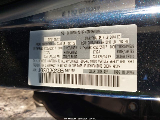2017 MAZDA CX-5 JM3KFACL2H0218365 Photo 8