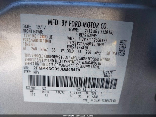 2018 FORD EDGE 2FMPK3G95JBB45478 Photo 8