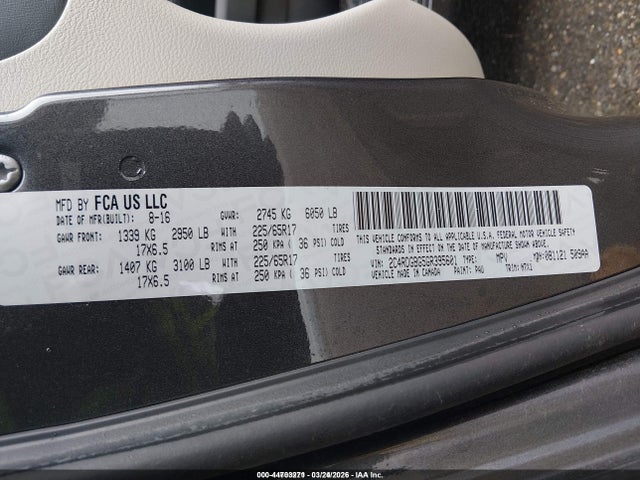 Dodge Grand Caravan Se Plus 2016 2C4RDGBG5GR395601 Image 9