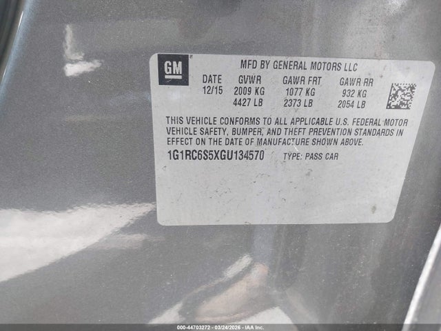 1G1RC6S5XGU134570 Chevrolet VOLT LT
