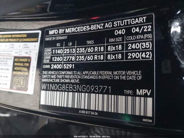 2022 MERCEDES-BENZ GLC 300 W1N0G8EB3NG093771 Photo 8