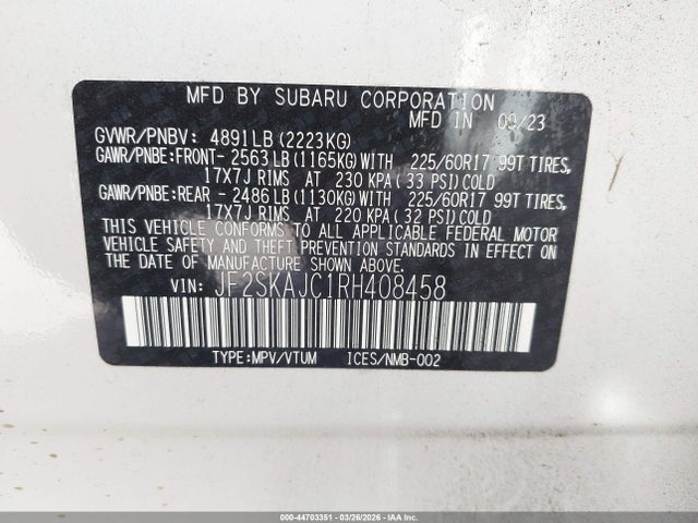 Subaru Forester Wilderness 2024 JF2SKAJC1RH408458 Image 9