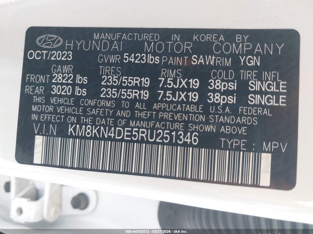 Продаж на аукціоні авто 2024 Hyundai Ioniq 5 Sel, vin: KM8KN4DE5RU251346, номер лоту: 44703372