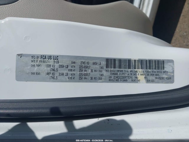 Dodge Grand Caravan Sxt 2019 2C4RDGCG5KR775741 Image 9