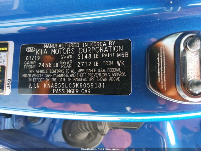 Продажа на аукционе авто 2019 Kia Stinger Gt2, vin: KNAE55LC5K6059181, номер лота: 44703451