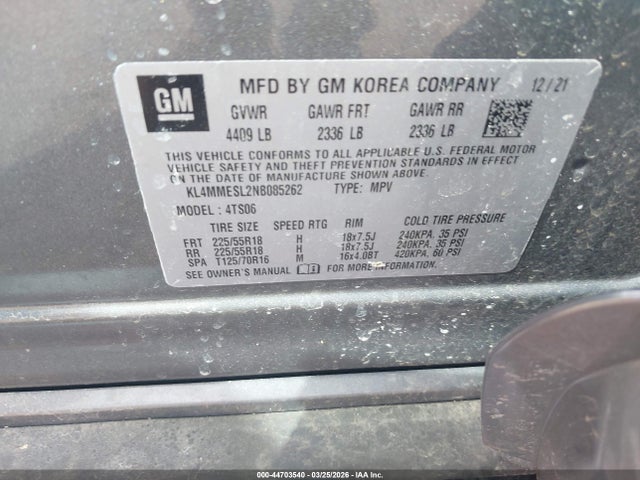 2022 BUICK ENCORE GX KL4MMESL2NB085262 Photo 8