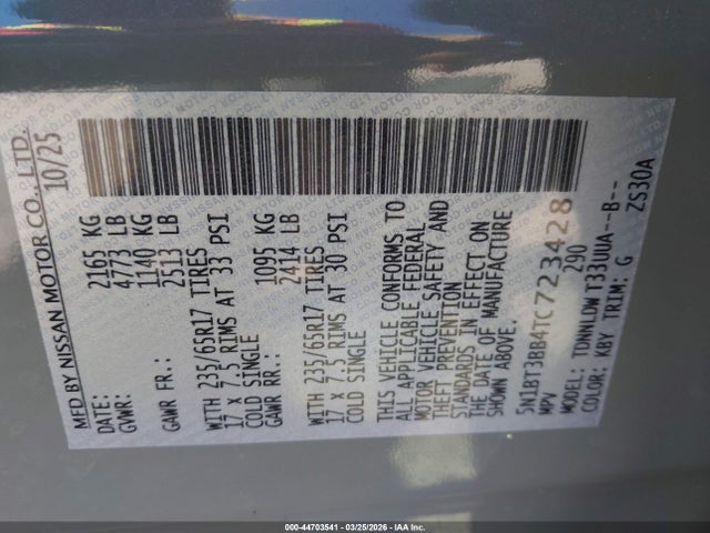 Nissan Rogue Rock Creek 2026 5N1BT3BB4TC723428 Image 9