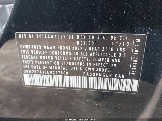 3VW2K7AJ6EM247608 Volkswagen Jetta 2.0l S