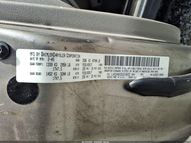 44703596 :رقم المزاد ، 1J4GS48K35C619472 vin ، 2005 Jeep Grand Cherokee Laredo مزاد بيع