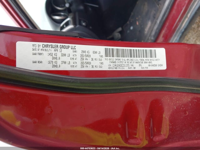 2012 Jeep Grand Cherokee Laredo მანქანა იყიდება აუქციონზე, vin: 1C4RJEAG3CC311373, აუქციონის ნომერი: 44703623