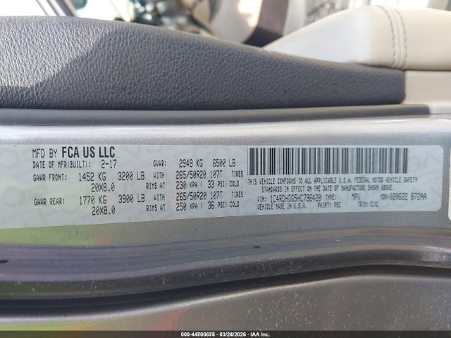Dodge Durango Gt Rwd 2017 1C4RDHDG5HC796420 Image 9