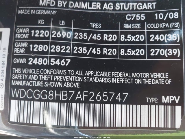 Продаж на аукціоні авто 2010 Mercedes-benz Glk 350 4matic, vin: WDCGG8HB7AF265747, номер лоту: 44703781