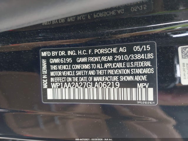 2016 PORSCHE CAYENNE WP1AA2A27GLA06219 Photo 8