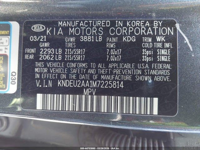 2021 KIA SELTOS KNDEU2AA1M7225814 Photo 8