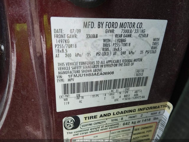 2010 FORD EXPEDITION 1FMJU1H55AEA06908 Photo 8