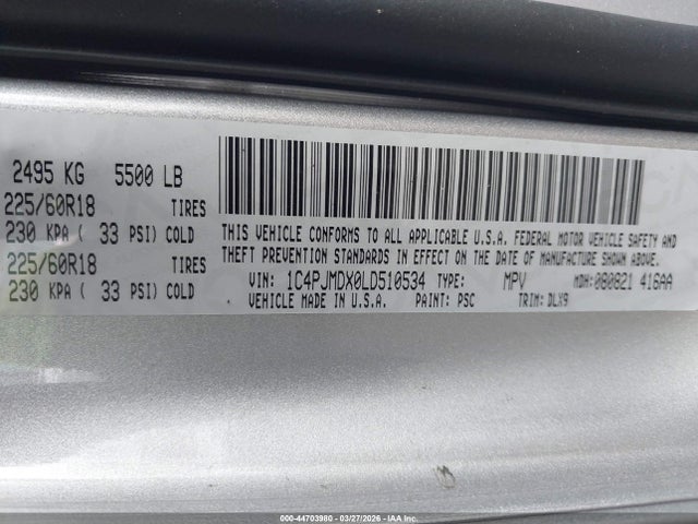 2020 JEEP CHEROKEE 1C4PJMDX0LD510534 Photo 8