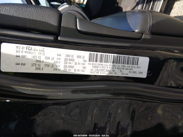 44704099 :رقم المزاد ، 1C4RJFAG5FC190842 vin ، 2015 Jeep Grand Cherokee Altitude مزاد بيع