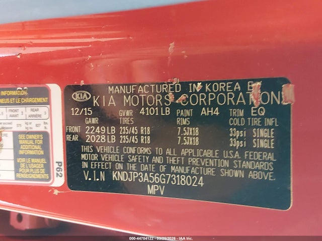 KNDJP3A56G7318024 KIA SOUL +