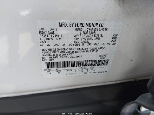 2020 LINCOLN AVIATOR 5LM5J9XC5LGL00936 Photo 8